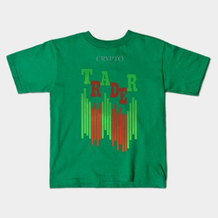 CRYPTO TRADER (CLEAN) / NEON GREEN Kids T-Shirt